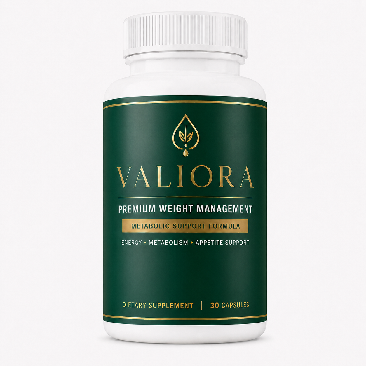 Valiora premium weight management supplement bottle